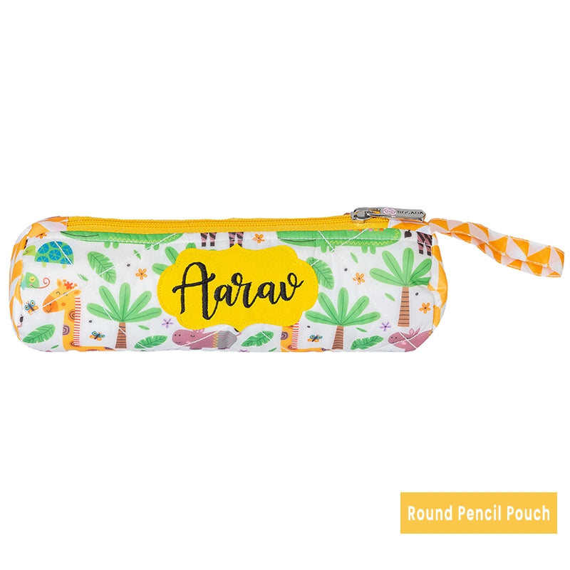 Round Pencil Pouch - Giraffe