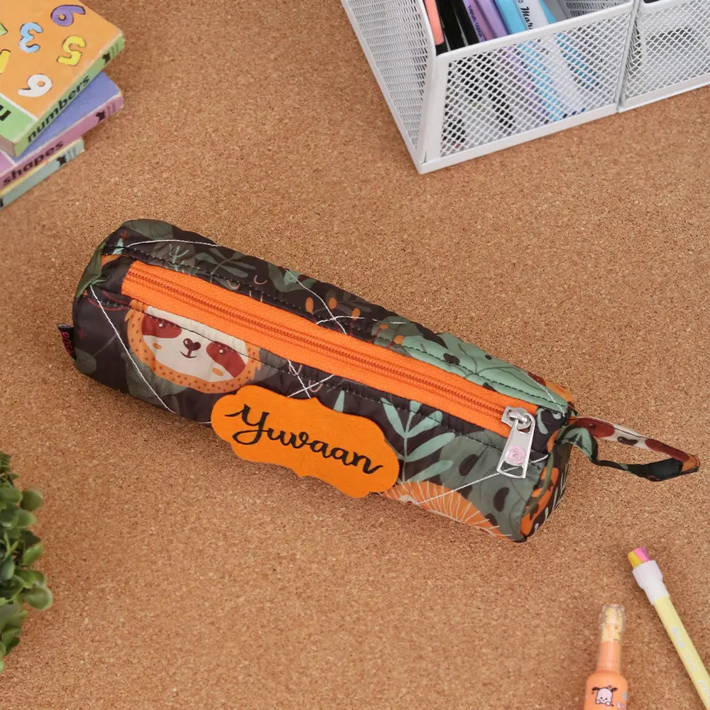 Round Pencil Pouch - Jungle