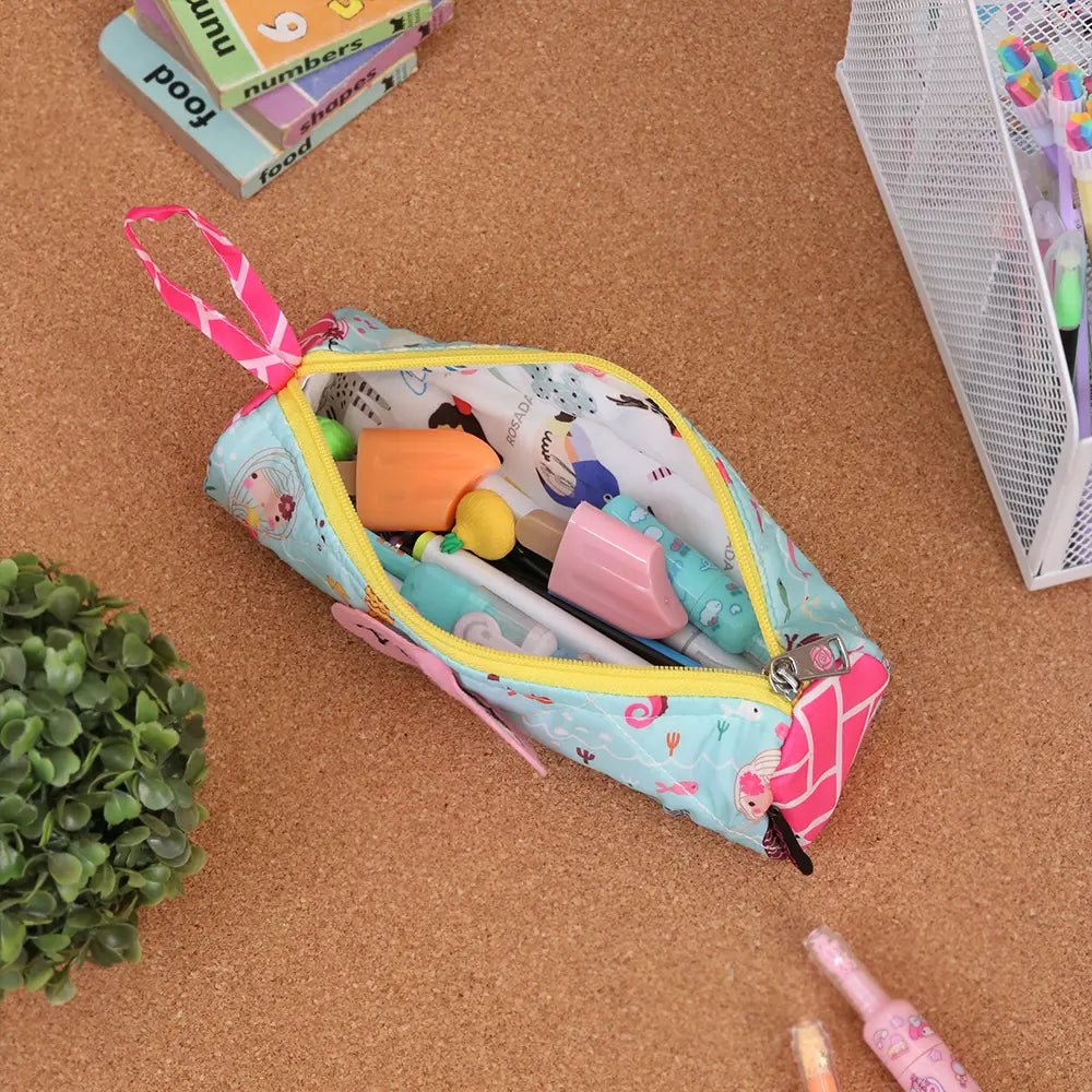 Round Pencil Pouch - Mermaid