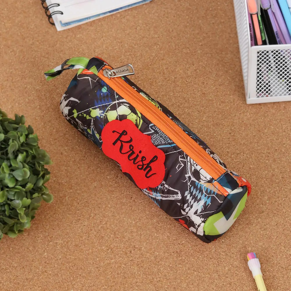 Round Pencil Pouch - Soccer