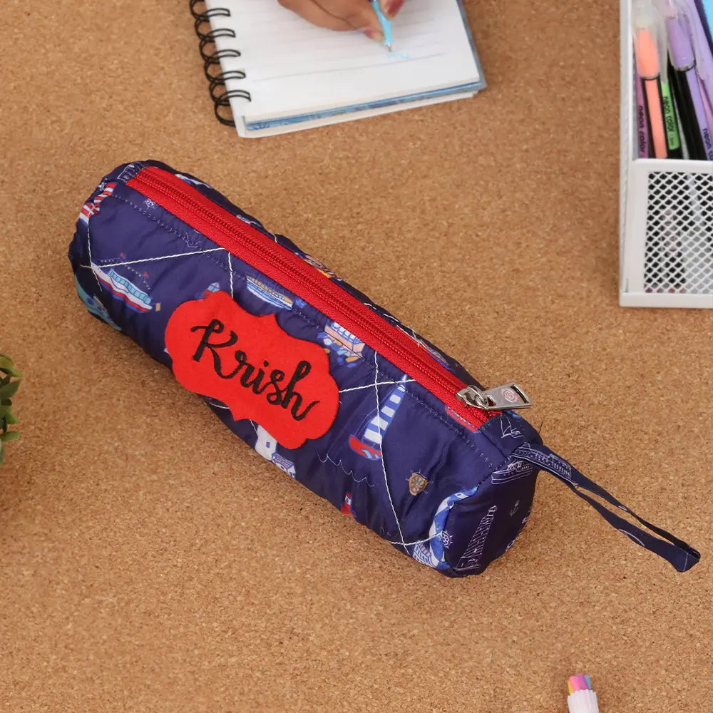 Round Pencil Pouch - Light House