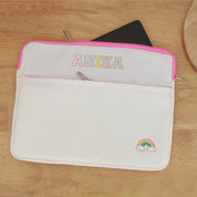 White Pink Laptop Sleeve