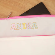 White Pink Laptop Sleeve