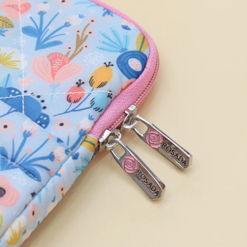 Blue Floral Laptop Sleeve