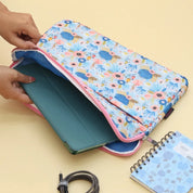 Blue Floral Laptop Sleeve