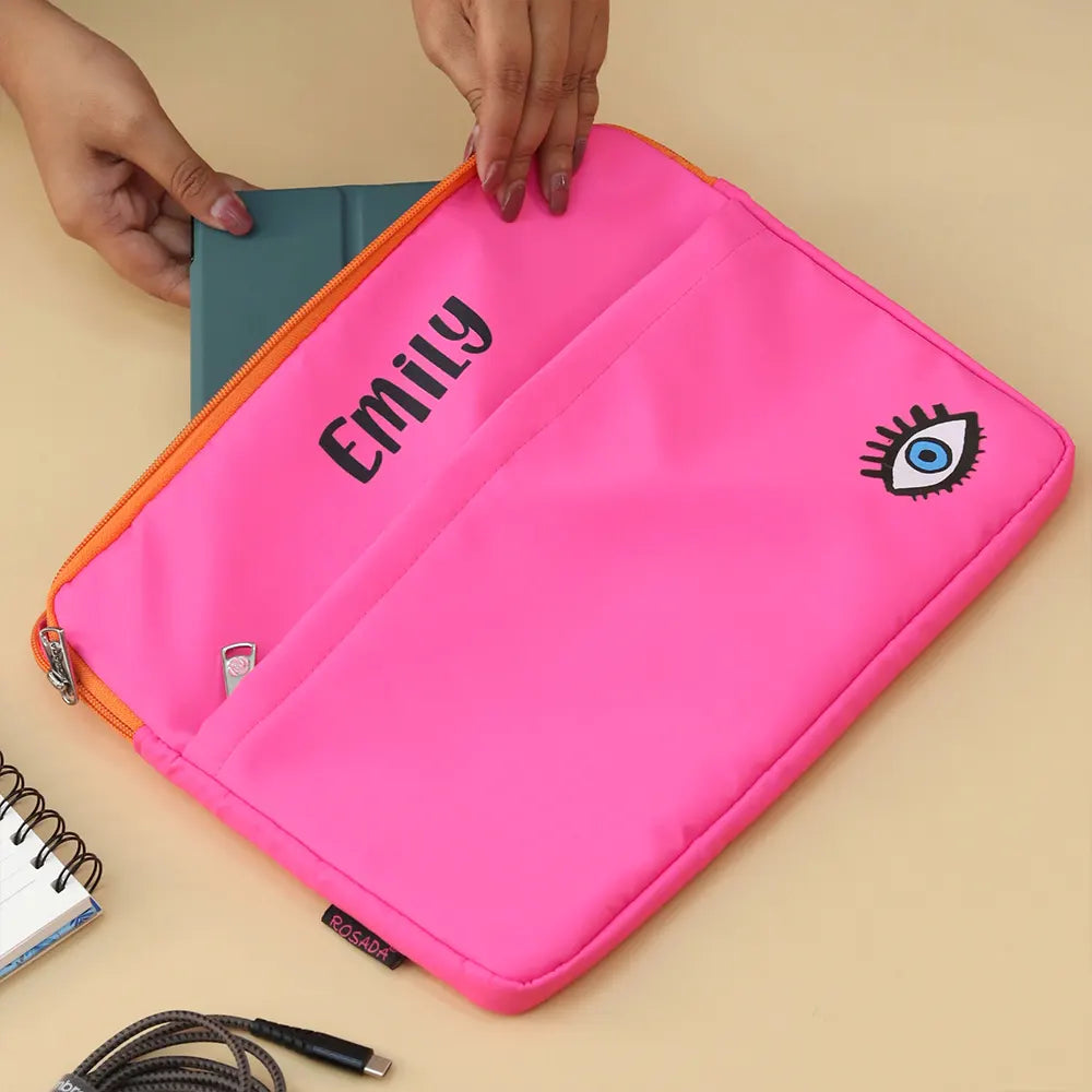 Pink Evil Eye Laptop Sleeve