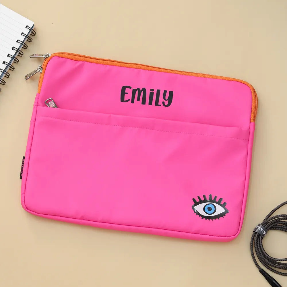 Pink Evil Eye Laptop Sleeve