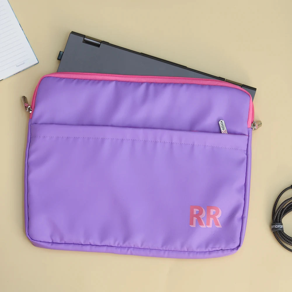 Purple Initials Laptop Sleeve