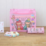 Double Pocket Jelly Tote Bag Set