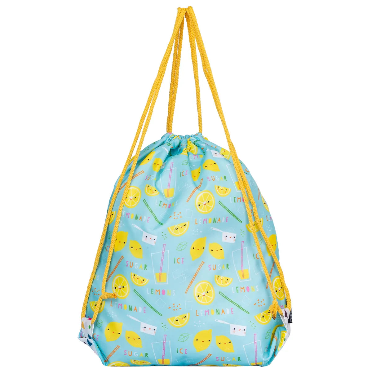 Lemon Drawstring Bag - Back view