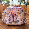 Lilac Garden Baby Diaper Bag - Front View