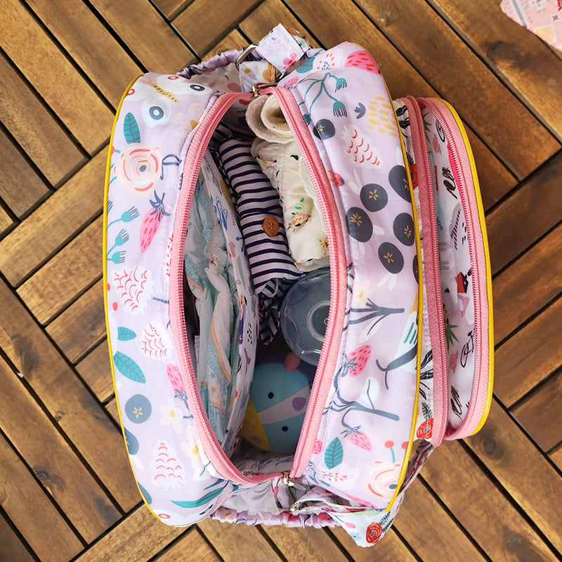 Lilac Garden Baby Diaper Bag