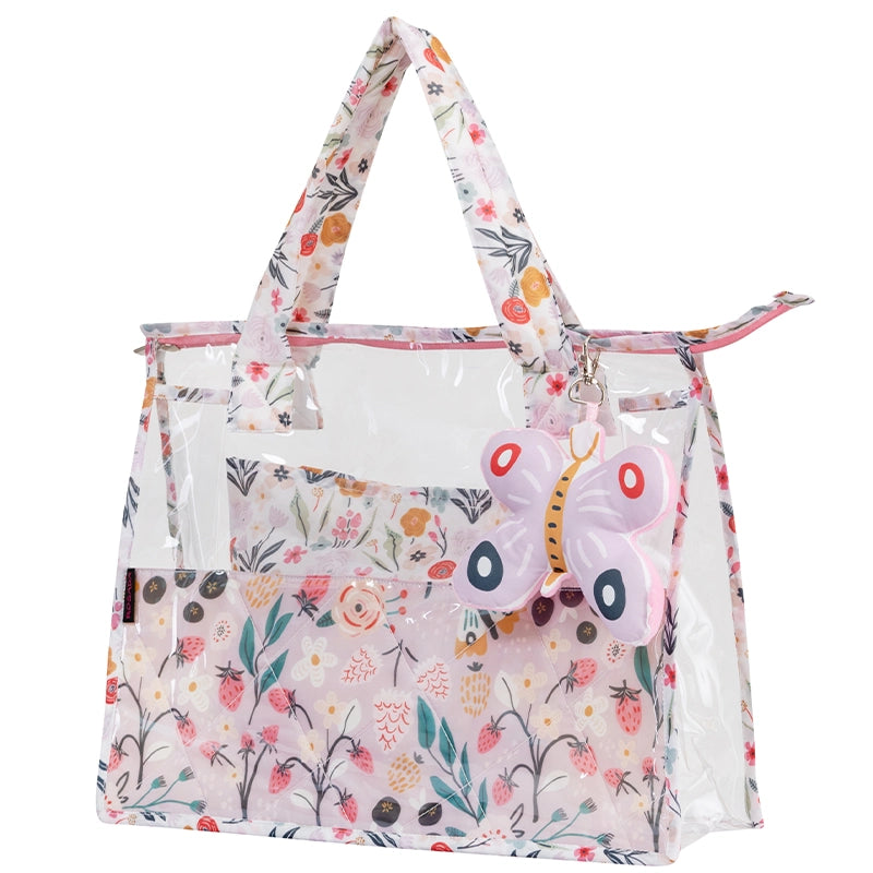 Lilac Garden Swimming Bag- Front View