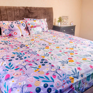 Lilac Garden Double Bedsheet (90x108)