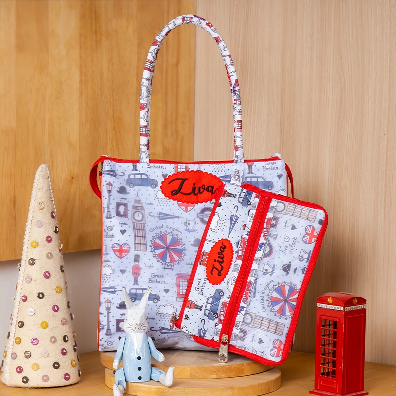 London Print Tote Bag - Front View