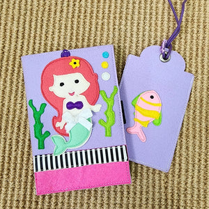 Mermaid Felt Passport Cover & Luggage Tag