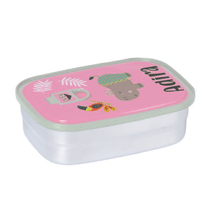 Pink Hippo Steel Lunch Box