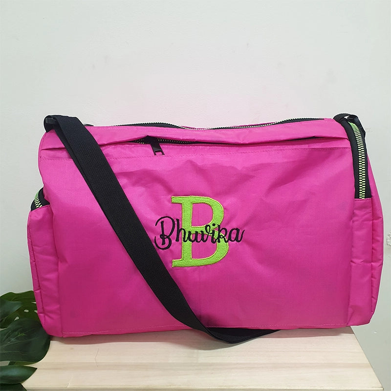 Pink Sports Duffle Bag