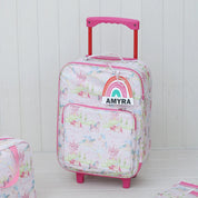 Pink Unicorn Suitcase Set