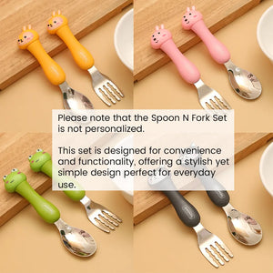 Premium Animal Spoon N Fork Set