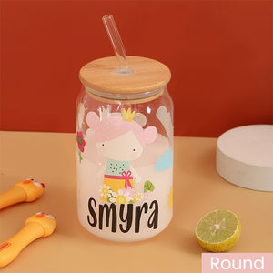 Princess Glass Jar