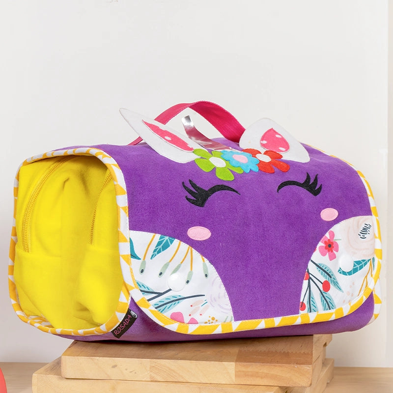 Purple Unicorn Pouch Set Tote Bag - Site View