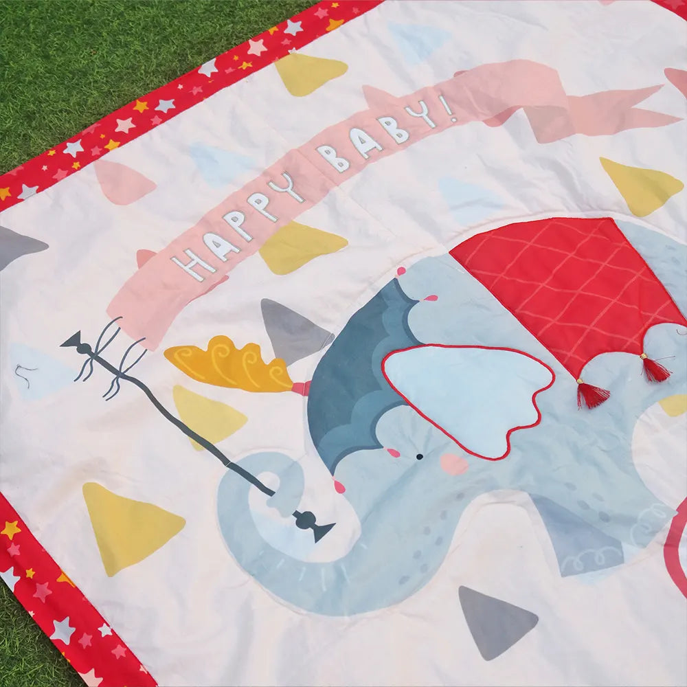 Red Carnival Double Side Quilted Blanket (40x50)"