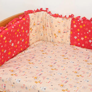 Red Carnival Cot Bumper