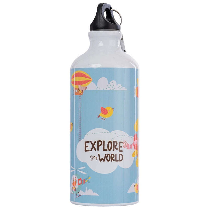 Cap Alu Sipper Bottle (600ml) - Aeroplane