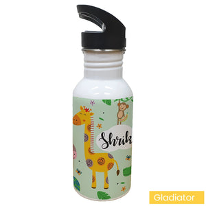 Steel Sipper Bottle (530ml) - Giraffe