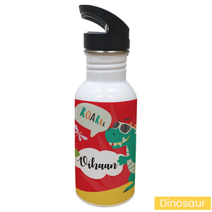 Steel Sipper Bottle (530ml) - Dinosaur