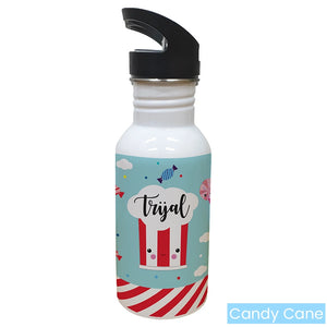 Steel Sipper Bottle (530ml) - Candy Cane