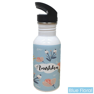 Steel Sipper Bottle (530ml) - Blue Floral