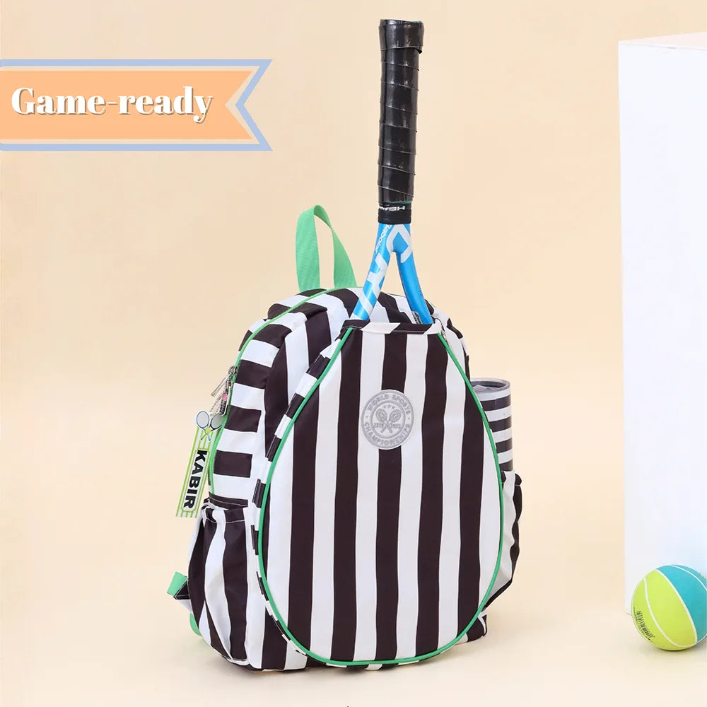 Black Stripes Tennis Backpack