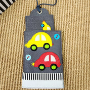 Two Cars Felt Passport Cover & Luggage Tag