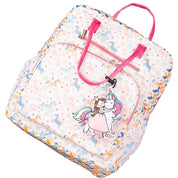 Unicorn Diaper Backpack - Close-up of Unicorn Logo on Baby Diaper Backpack 2