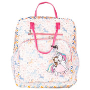 Unicorn Diaper Backpack - Close-up of Unicorn Logo on Baby Diaper Backpack 3