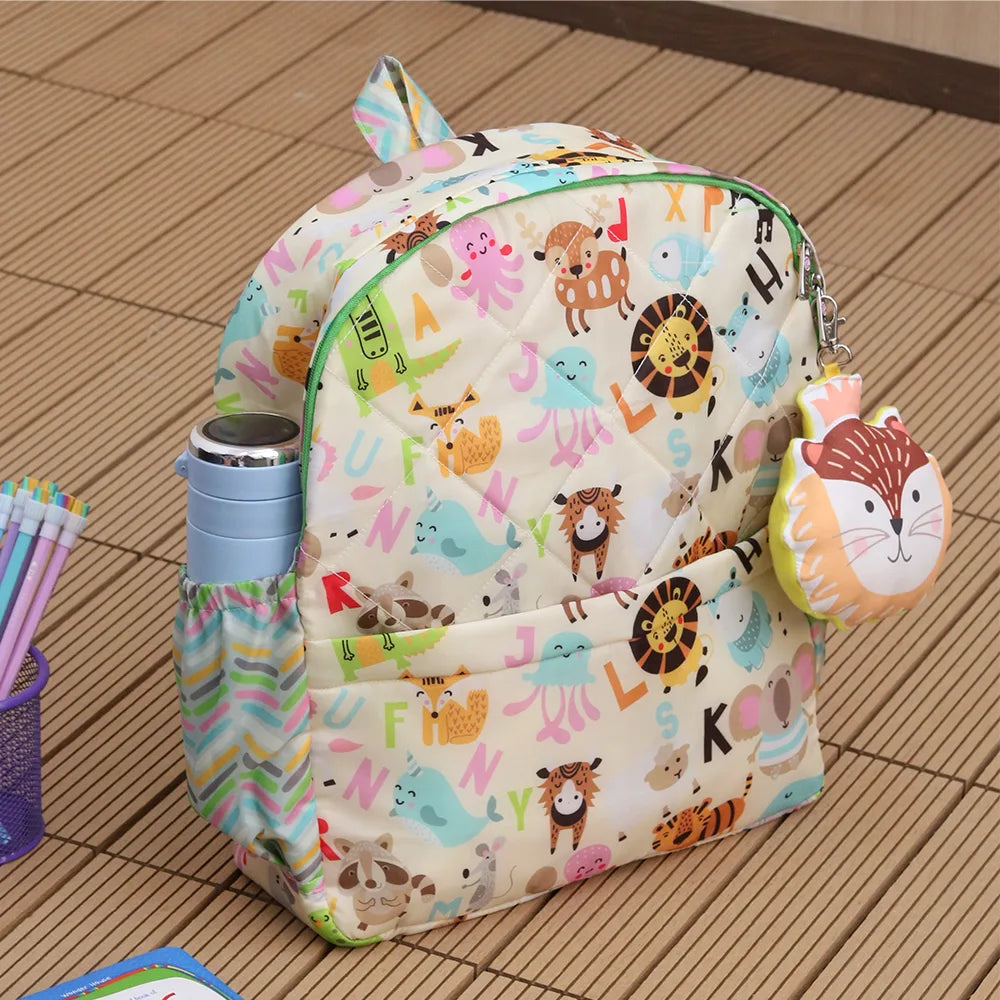 White Alphabet Backpack