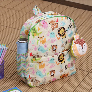 White Alphabet Backpack