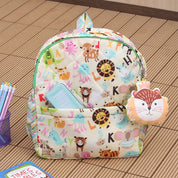 White Alphabet Backpack