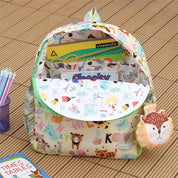 White Alphabet Backpack