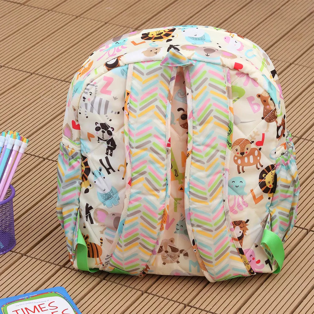White Alphabet Backpack