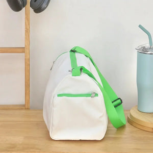 White Green Sports Duffle Bag