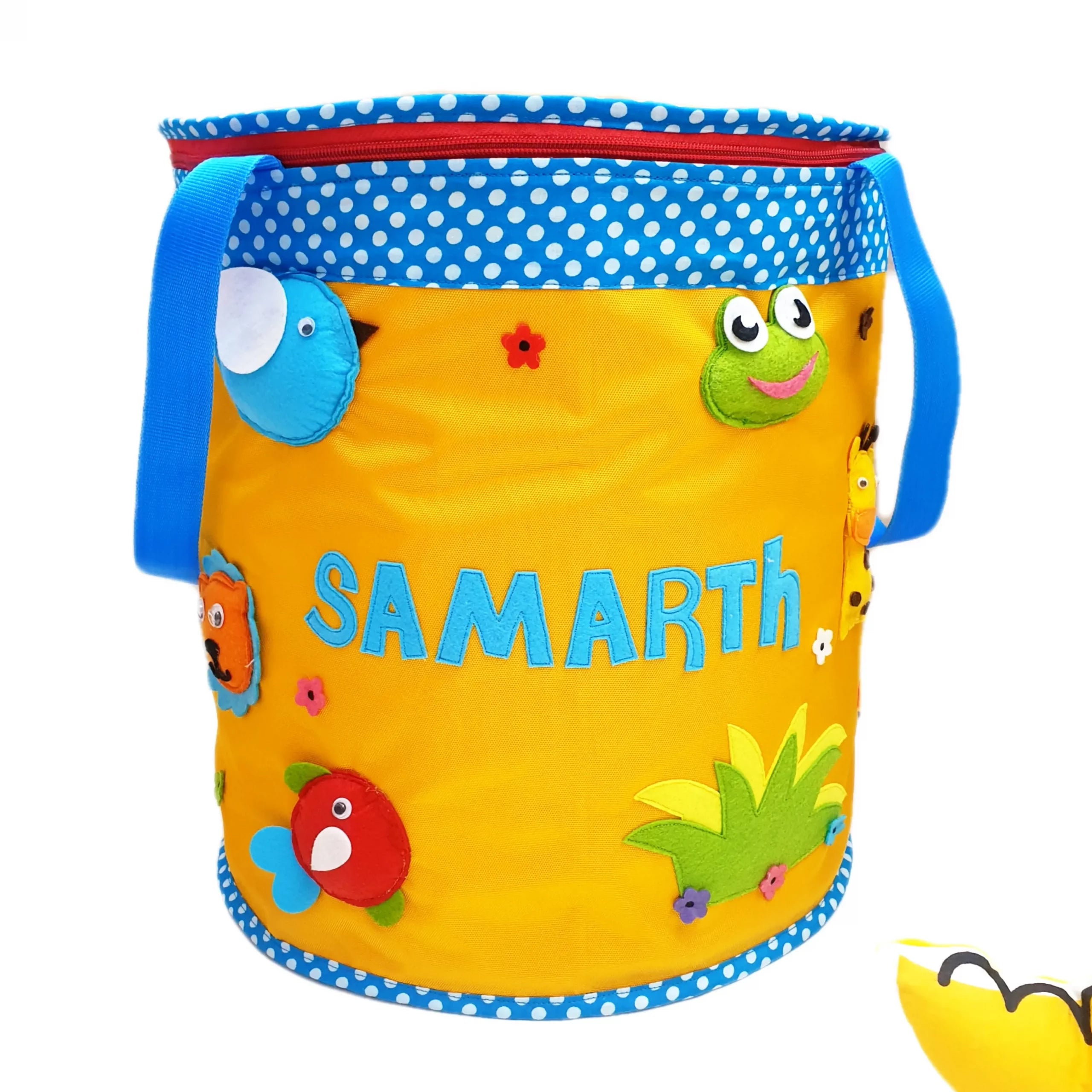 Yellow Animals Toy Basket