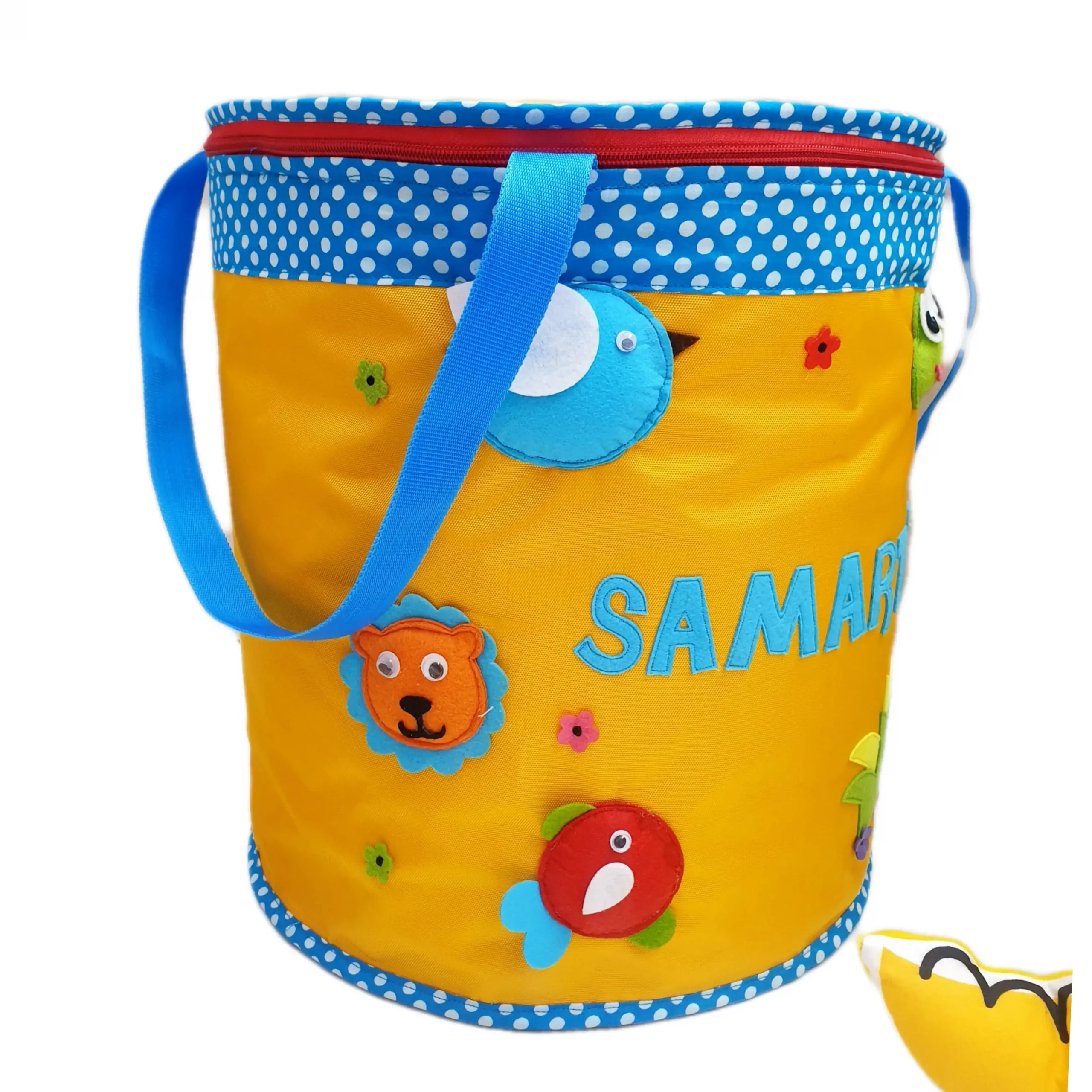 Yellow Animals Toy Basket