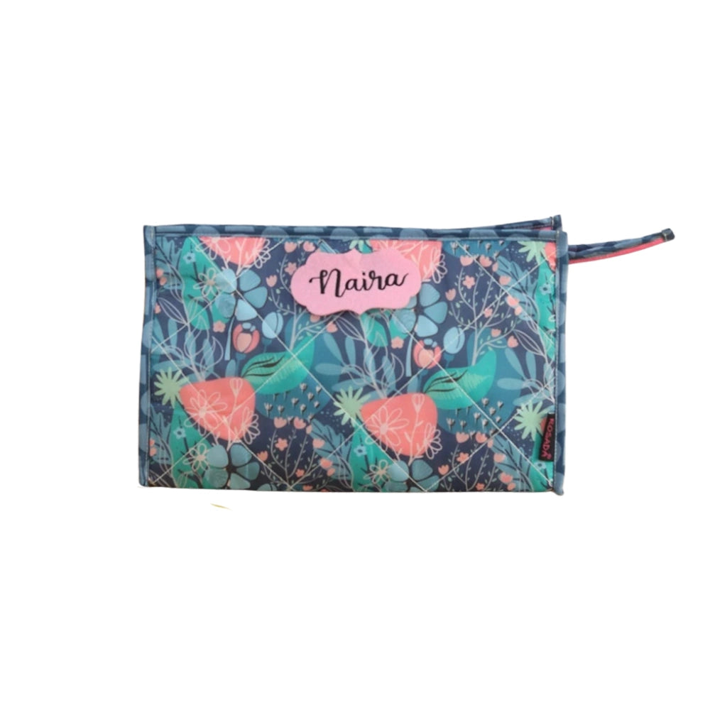 3-Zip Toiletries Kit - Blue Flower