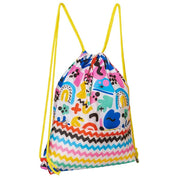 Abstract Drawstring Bag