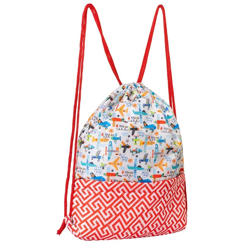 Aeroplane Drawstring Bag