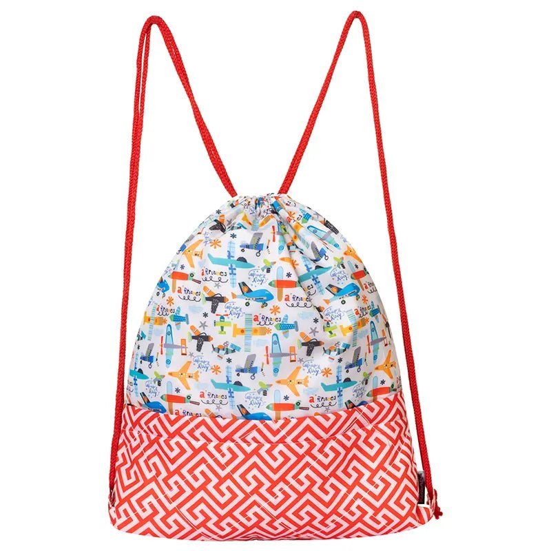 Aeroplane Drawstring Bag