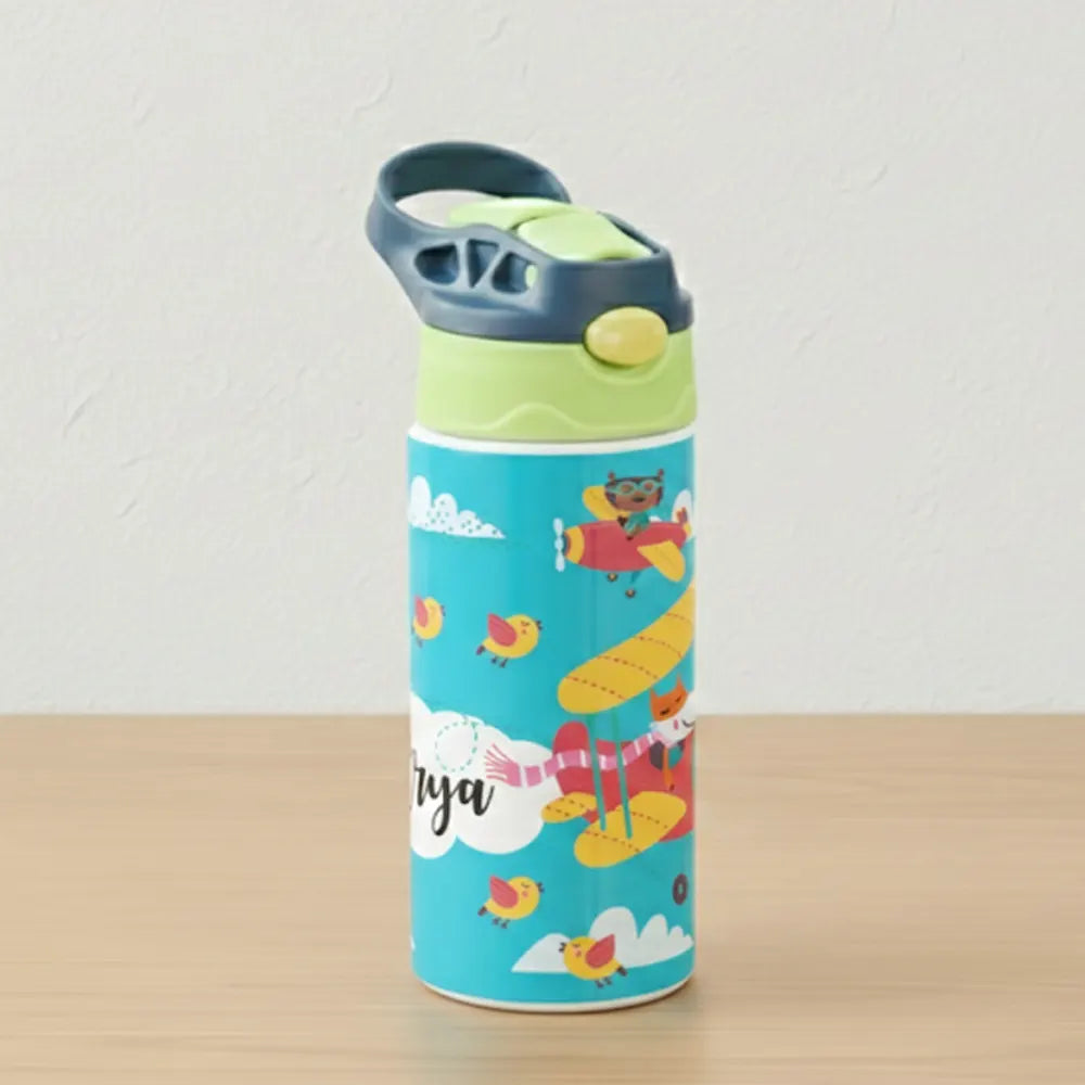 Insulated Steel Sipper Bottle (350ml) - Aeroplane